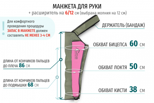 Аппарат для прессотерапии Seven Liner Zam-02 ARM (манжета для руки) - 4