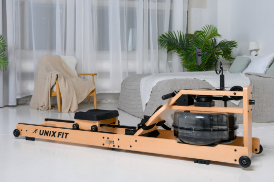 Гребной тренажер UNIXFIT Wood Rower Light - 12