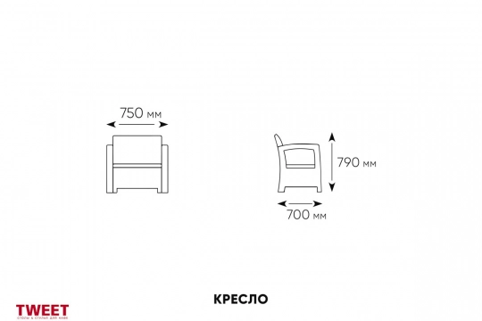 Комплект кресел TWEET Double Seat - 4